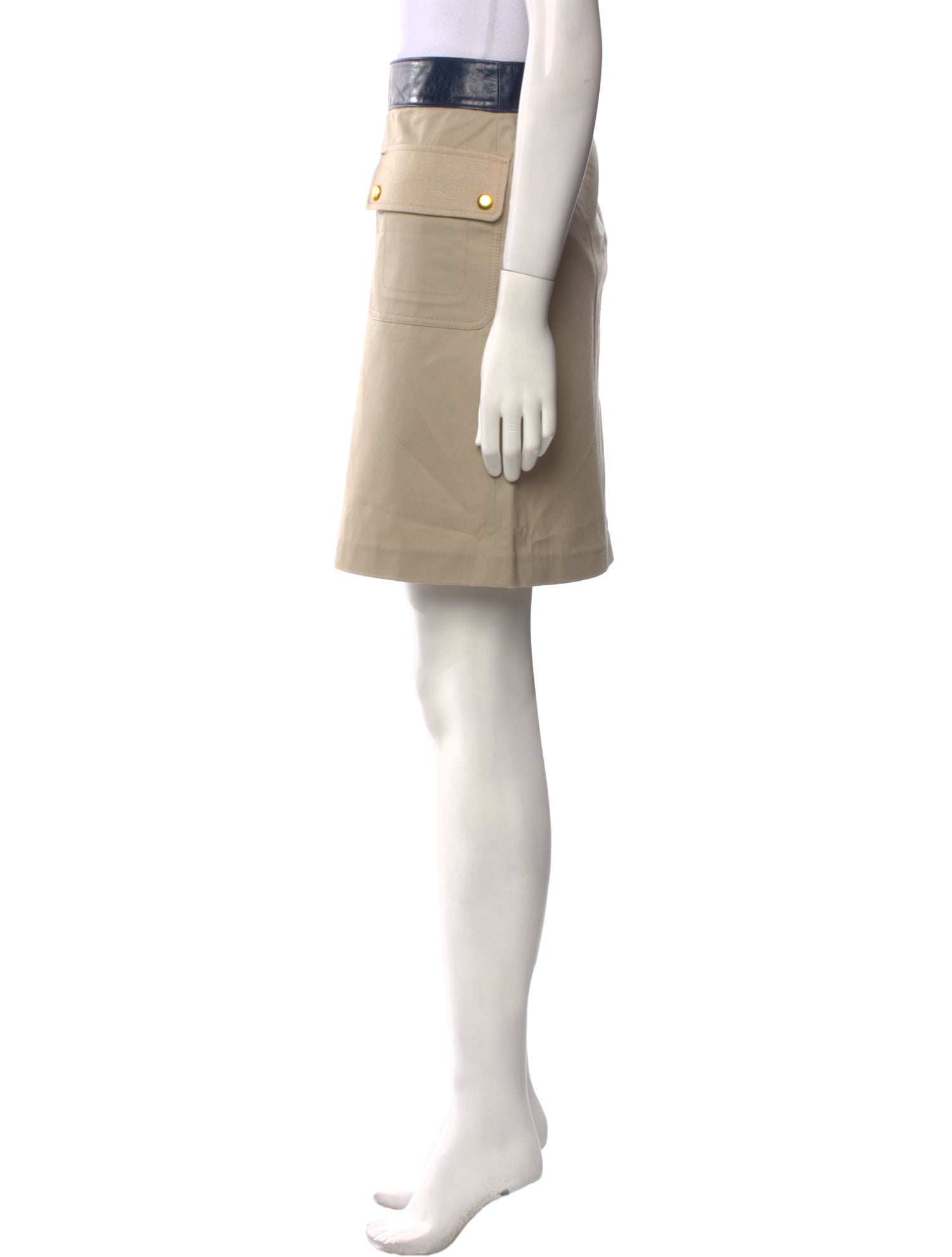 Tory Burch Pleated Accents Knee-Length Skirt