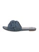 Tory Burch Denim Bow Accents Slides