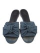 Tory Burch Denim Bow Accents Slides