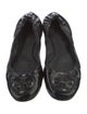 Tory Burch Patent Leather Embroidered Accent Ballet Flats