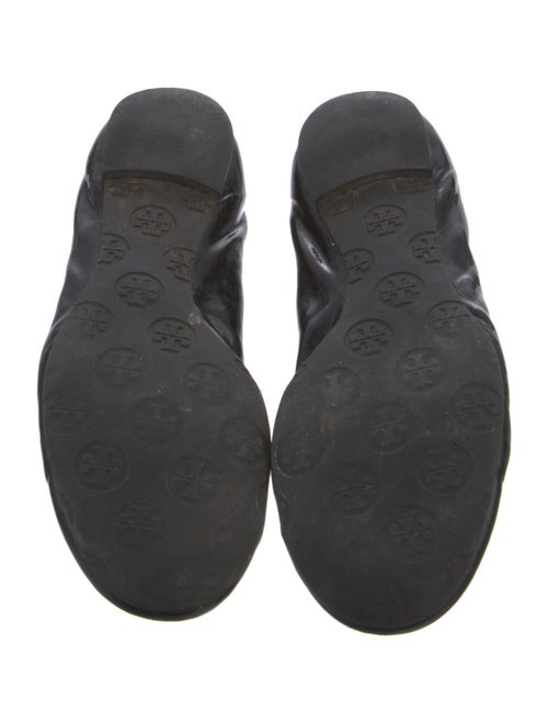 Tory Burch Patent Leather Embroidered Accent Ballet Flats