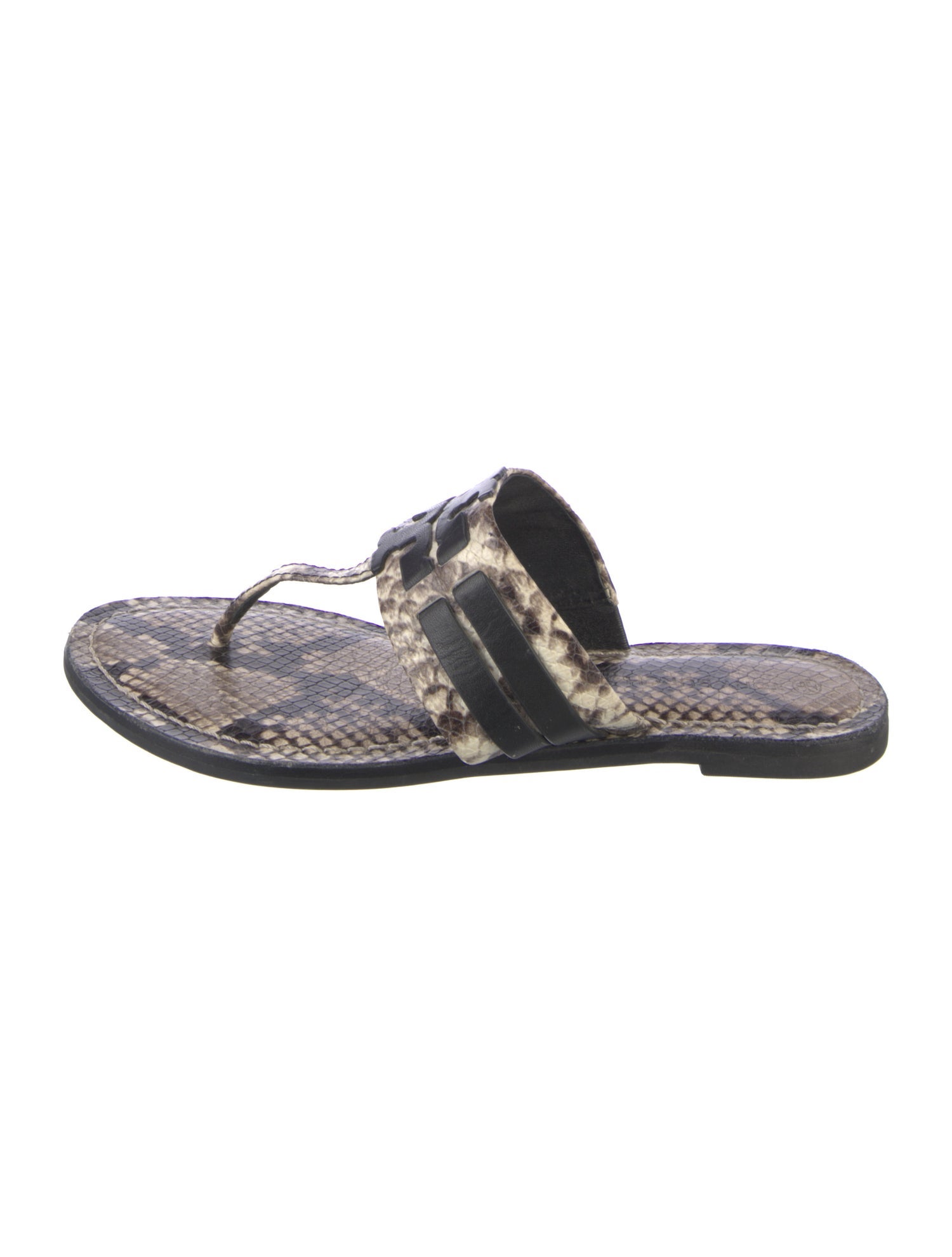 Tory Burch Snakeskin Animal Print Slides