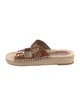 Tory Burch Leather Whipstitch Trim Espadrilles