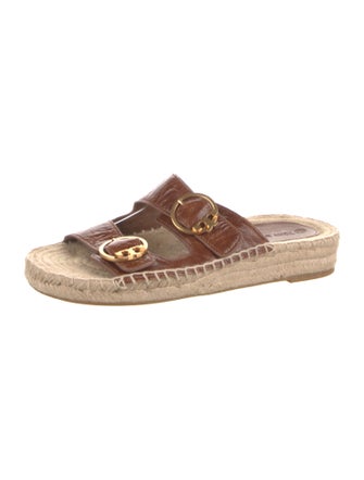 Tory Burch Leather Whipstitch Trim Espadrilles