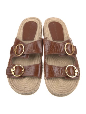 Tory Burch Leather Whipstitch Trim Espadrilles