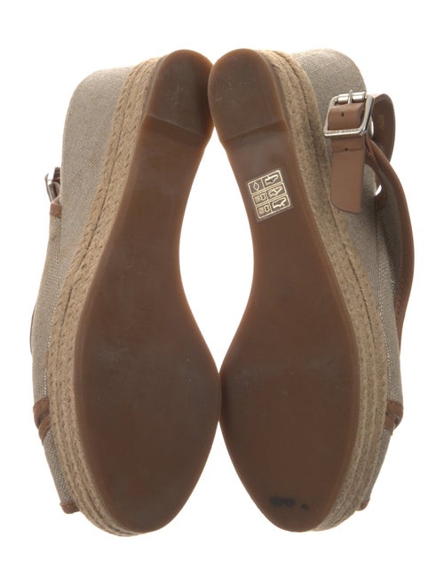 Tory Burch Canvas Patterned Slingback Pumps