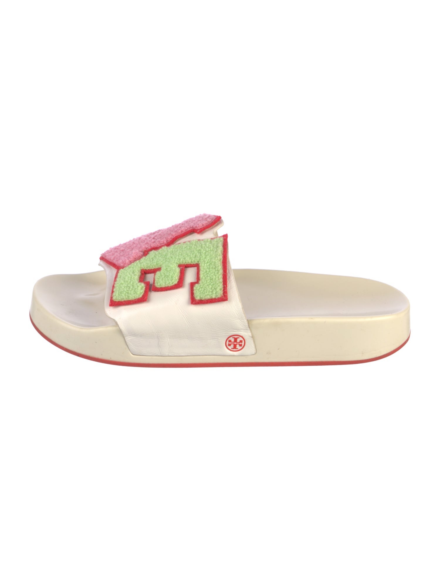 Tory Burch Leather Printed Slides