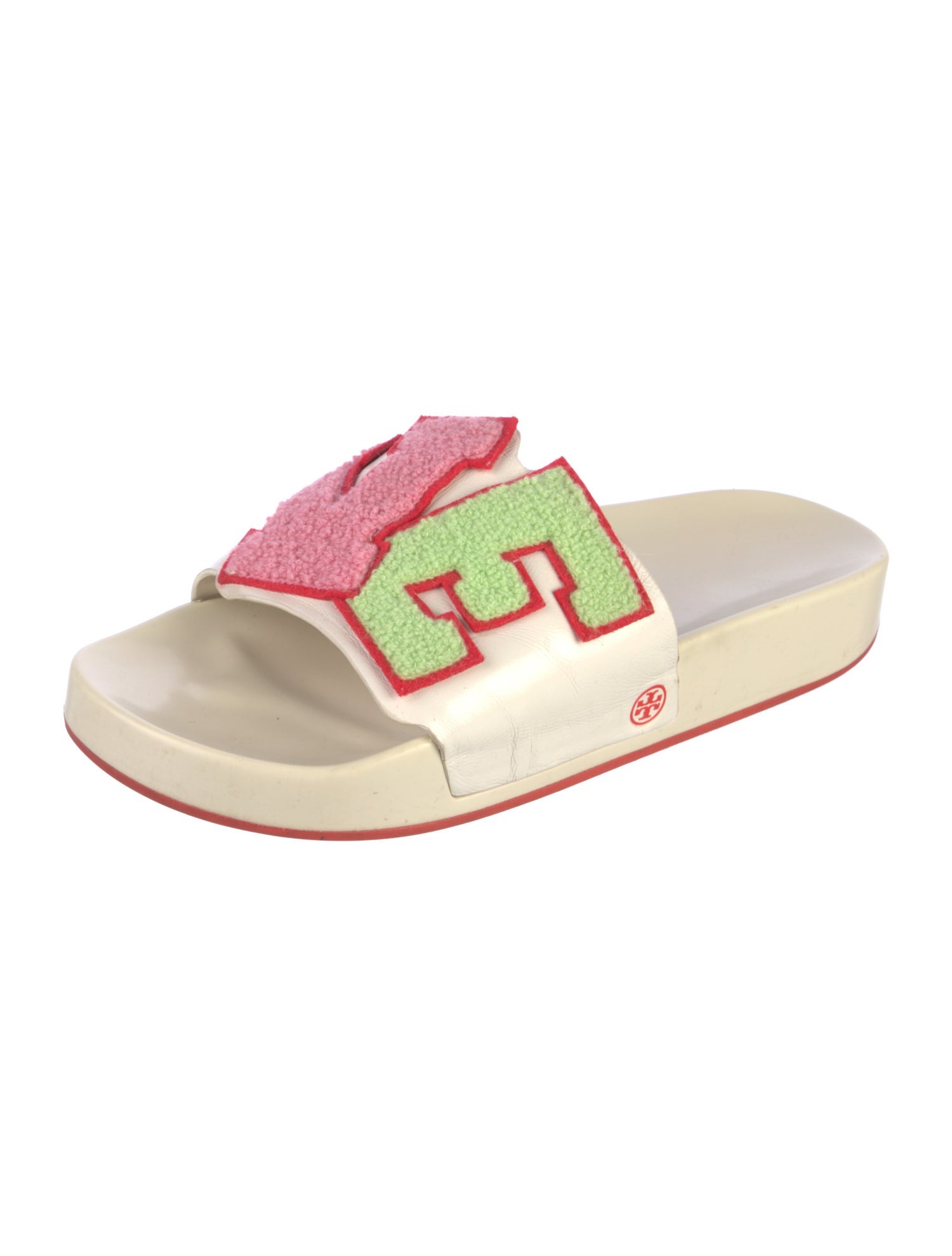 Tory Burch Leather Printed Slides