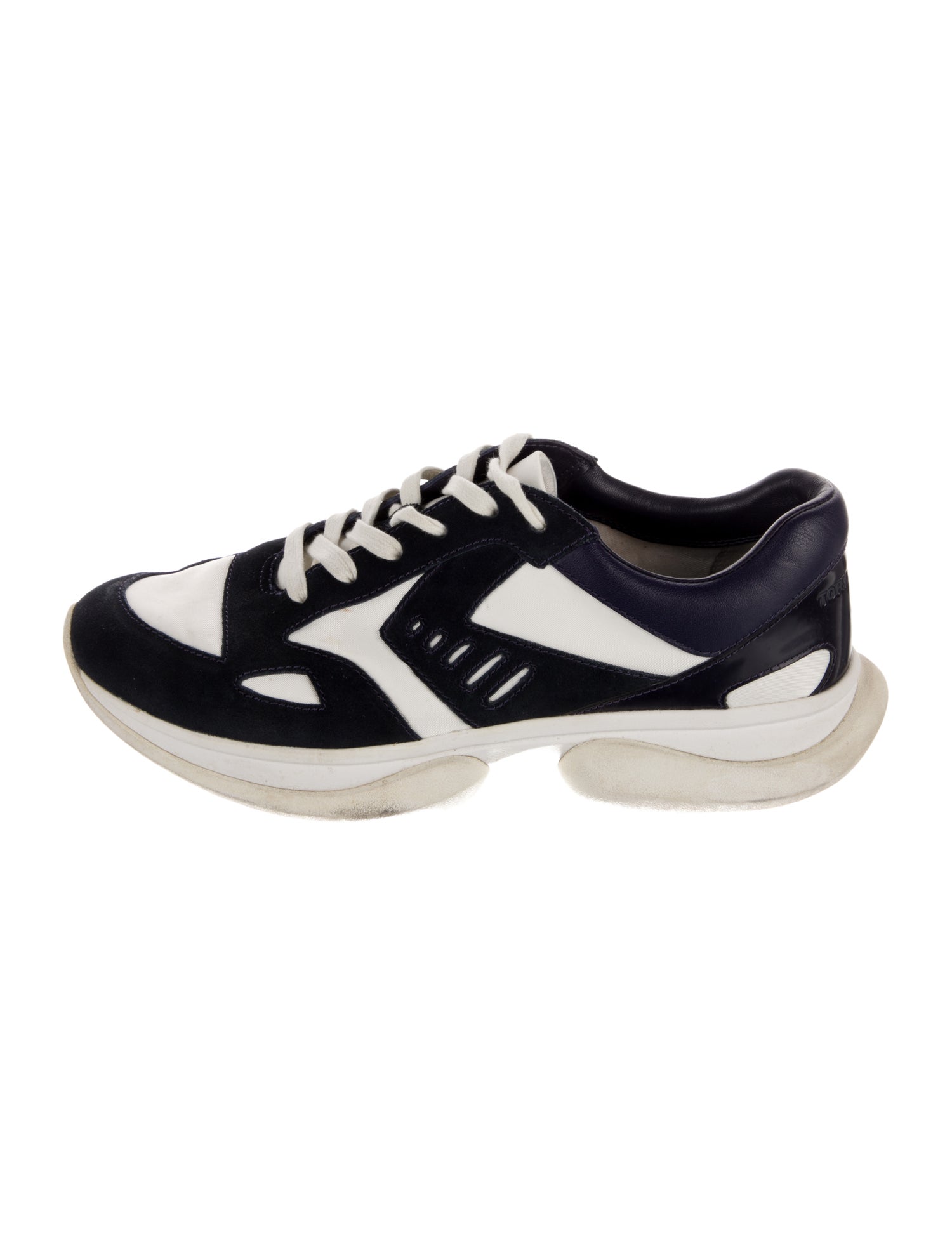 Tory Burch Suede Colorblock Pattern Sneakers