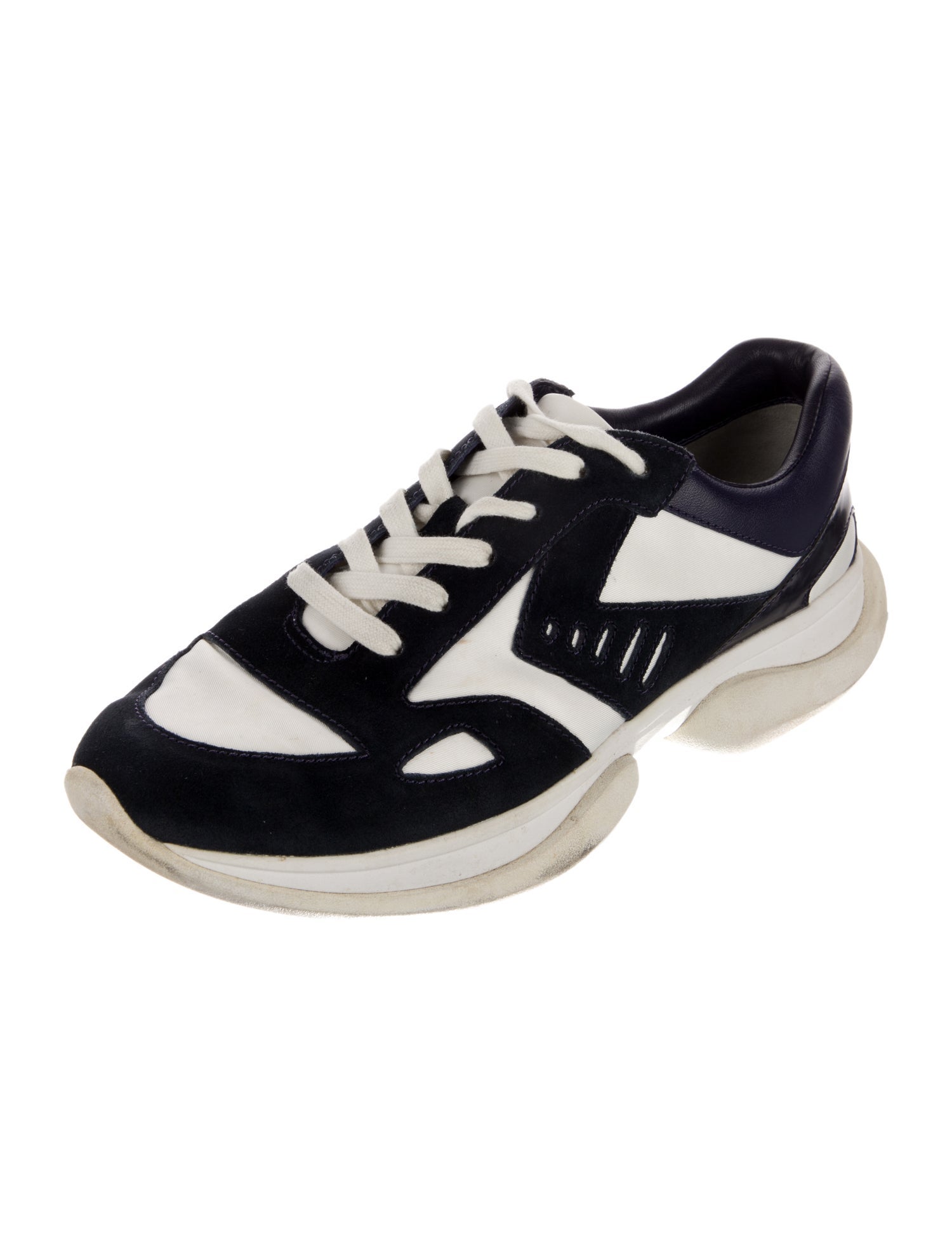 Tory Burch Suede Colorblock Pattern Sneakers