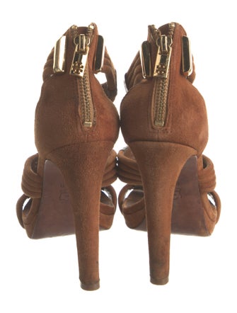 Tory Burch Suede Beaded Accents T-Strap Sandals