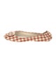 Tory Burch Leather Plaid Print Ballet Flats