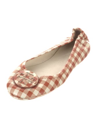 Tory Burch Leather Plaid Print Ballet Flats