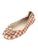 Tory Burch Leather Plaid Print Ballet Flats