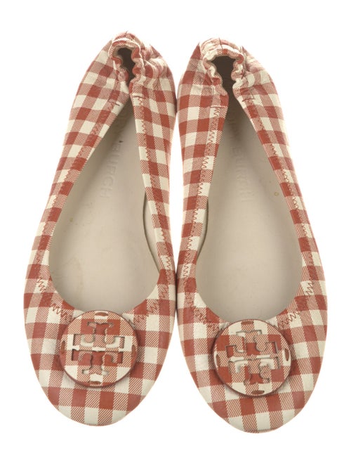 Tory Burch Leather Plaid Print Ballet Flats