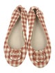 Tory Burch Leather Plaid Print Ballet Flats