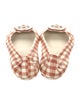 Tory Burch Leather Plaid Print Ballet Flats