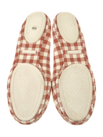 Tory Burch Leather Plaid Print Ballet Flats