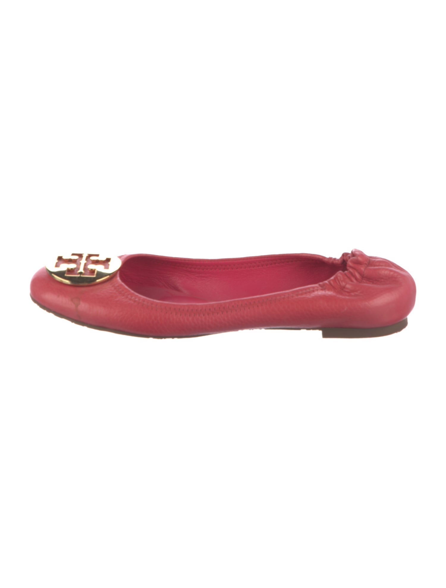 Tory Burch Signature Logo Leather Ballet Flats