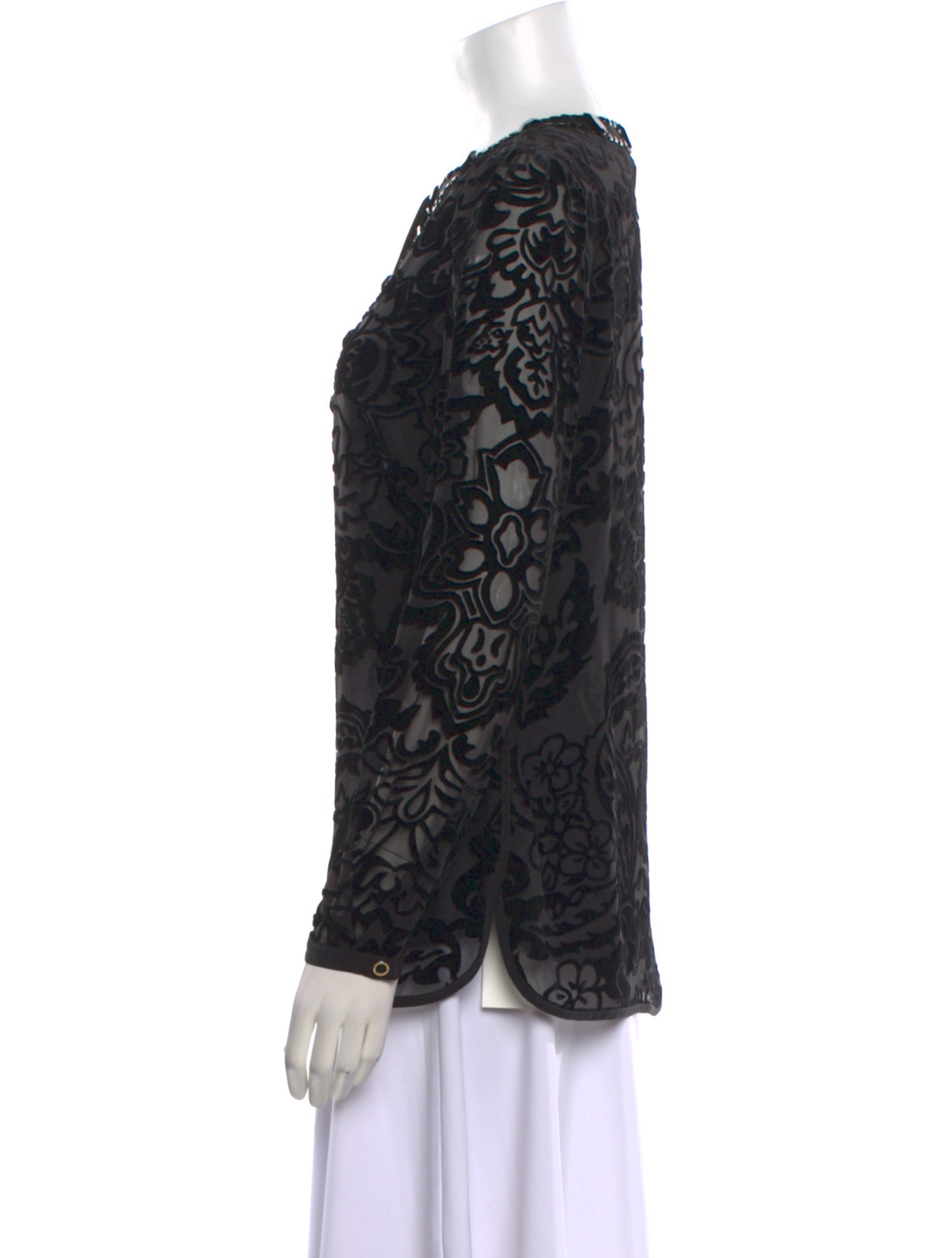 Tory Burch Silk Lace Pattern Blouse