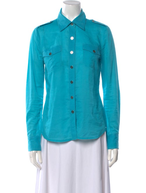 Tory Burch Long Sleeve Button-Up Top