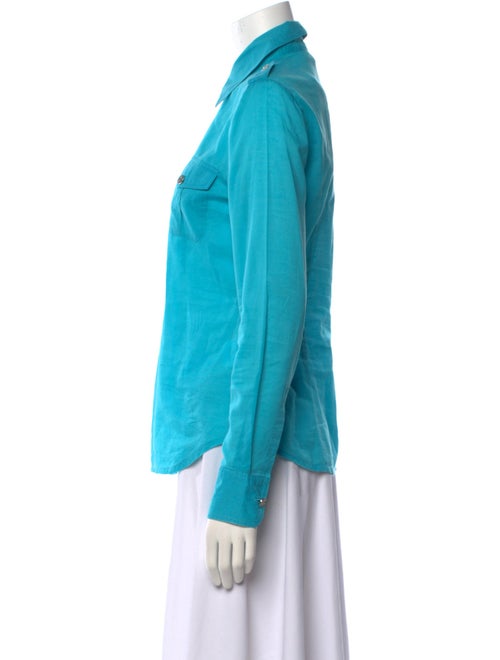 Tory Burch Long Sleeve Button-Up Top