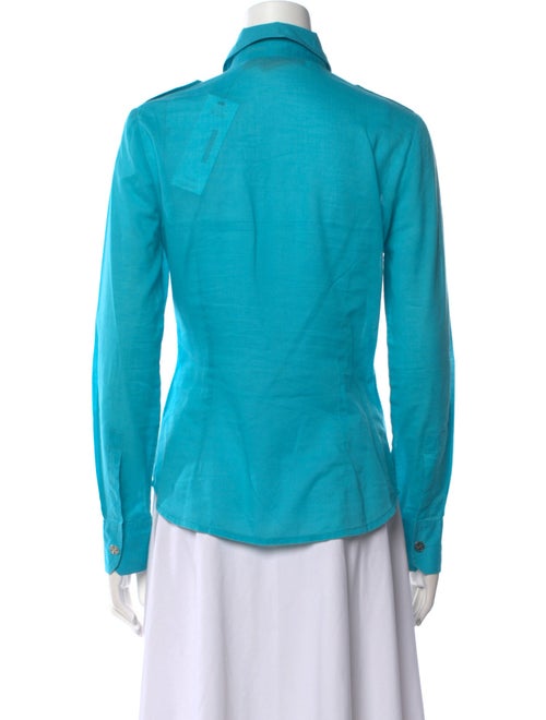 Tory Burch Long Sleeve Button-Up Top