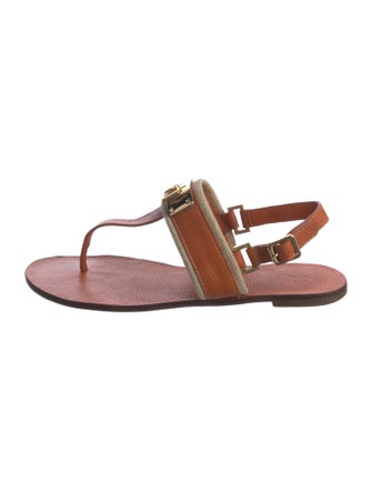 Tory Burch Leather T-Strap Sandals