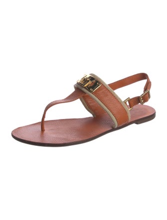 Tory Burch Leather T-Strap Sandals