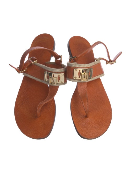 Tory Burch Leather T-Strap Sandals