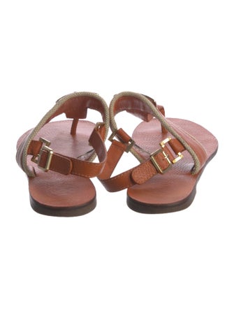 Tory Burch Leather T-Strap Sandals