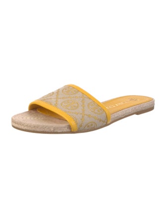 Tory Burch Canvas Printed Slides