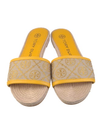 Tory Burch Canvas Printed Slides