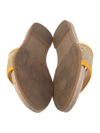 Tory Burch Canvas Printed Slides