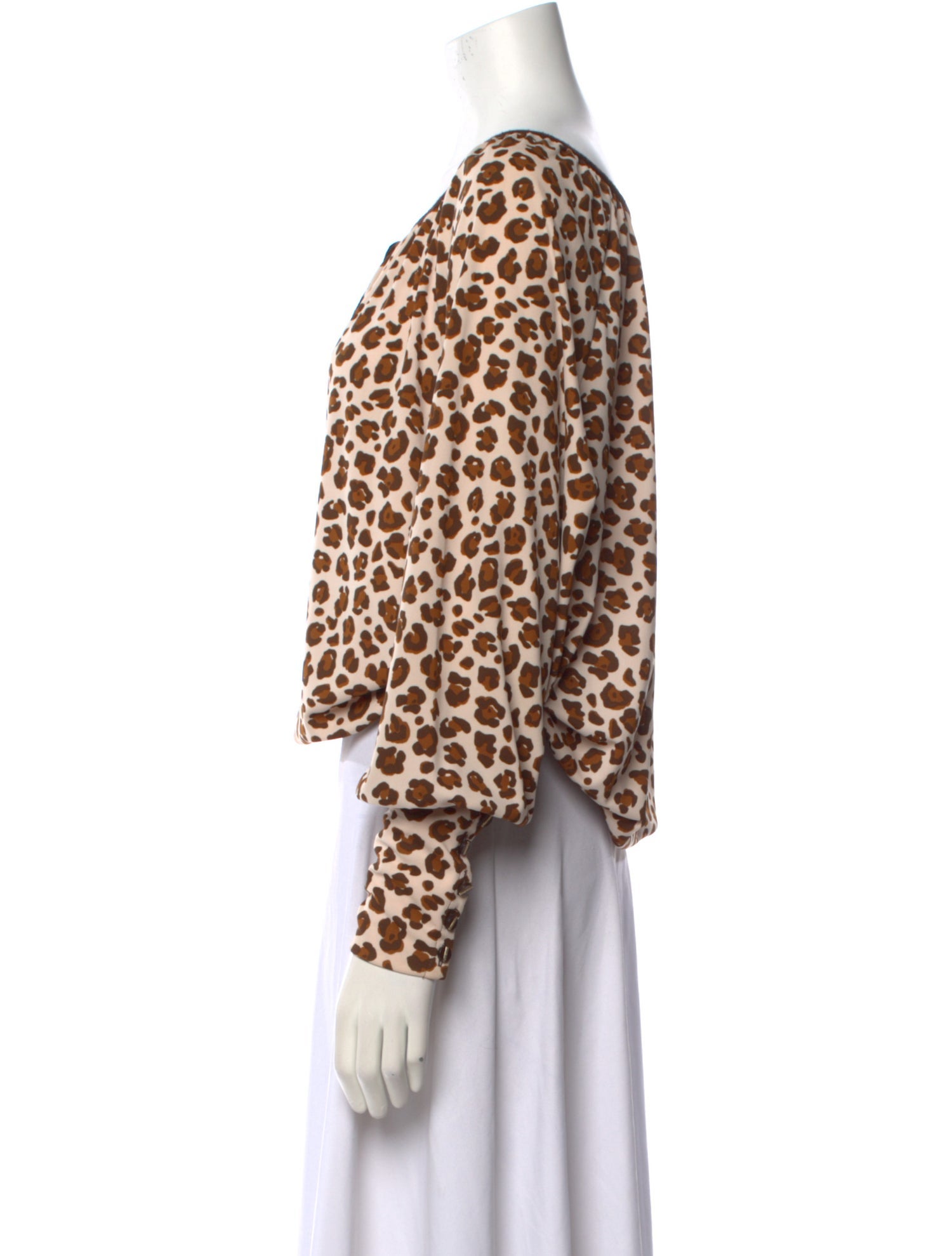 Tory Burch Animal Print Scoop Neck Crop Top