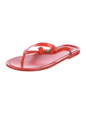 Tory Burch Rubber Bow Accents Flip Flops