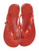 Tory Burch Rubber Bow Accents Flip Flops