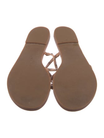 Tory Burch Leather Studded Accents Slides