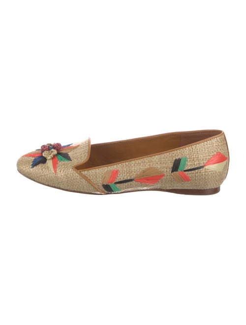 Tory Burch Raffia Printed Loafers