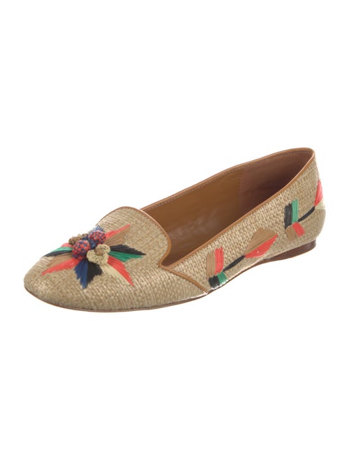 Tory Burch Raffia Printed Loafers