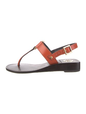 Tory Burch Leather T-Strap Sandals