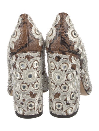 Tory Burch Leather Printed Pumps