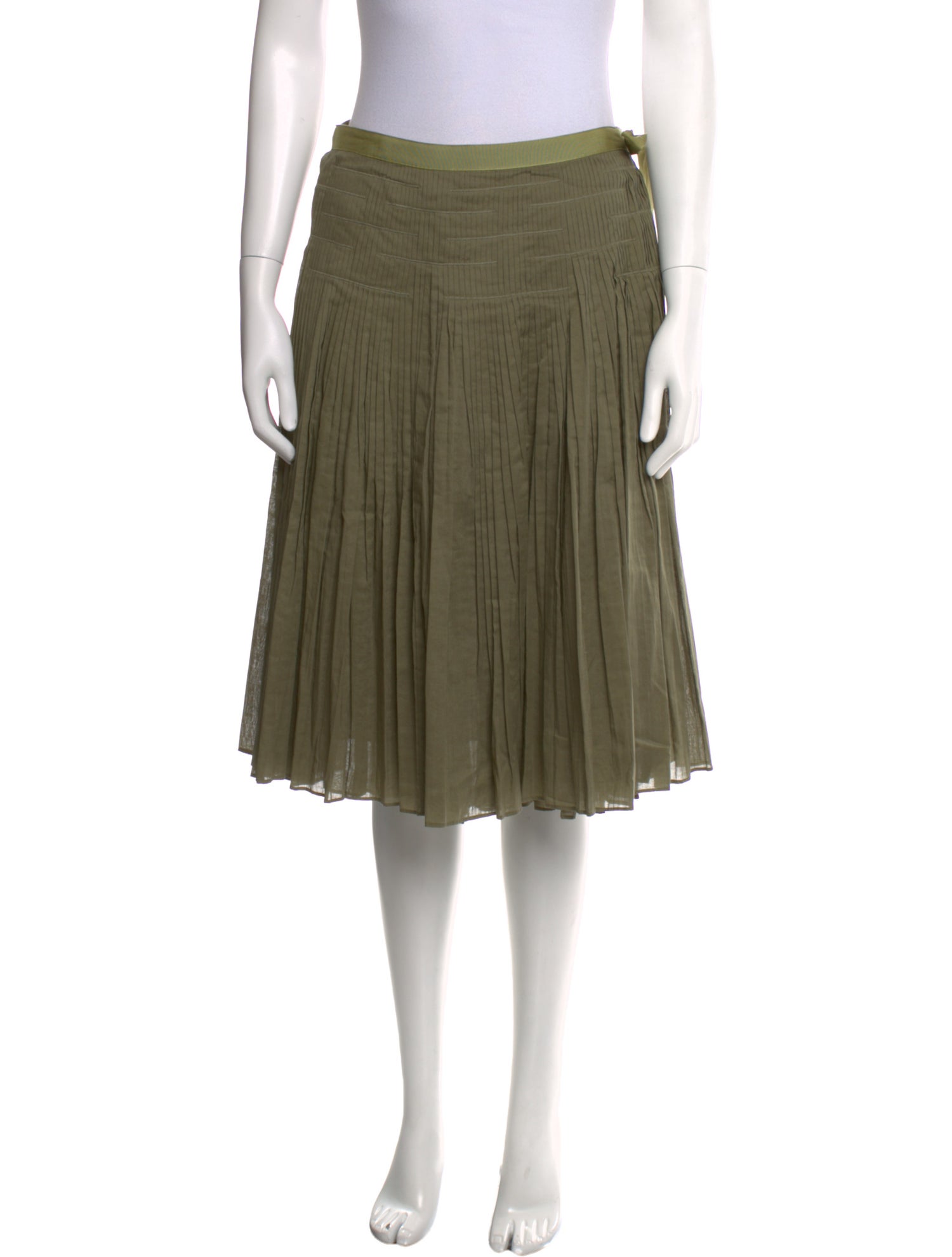Tory Burch Grosgrain Trim Knee-Length Skirt