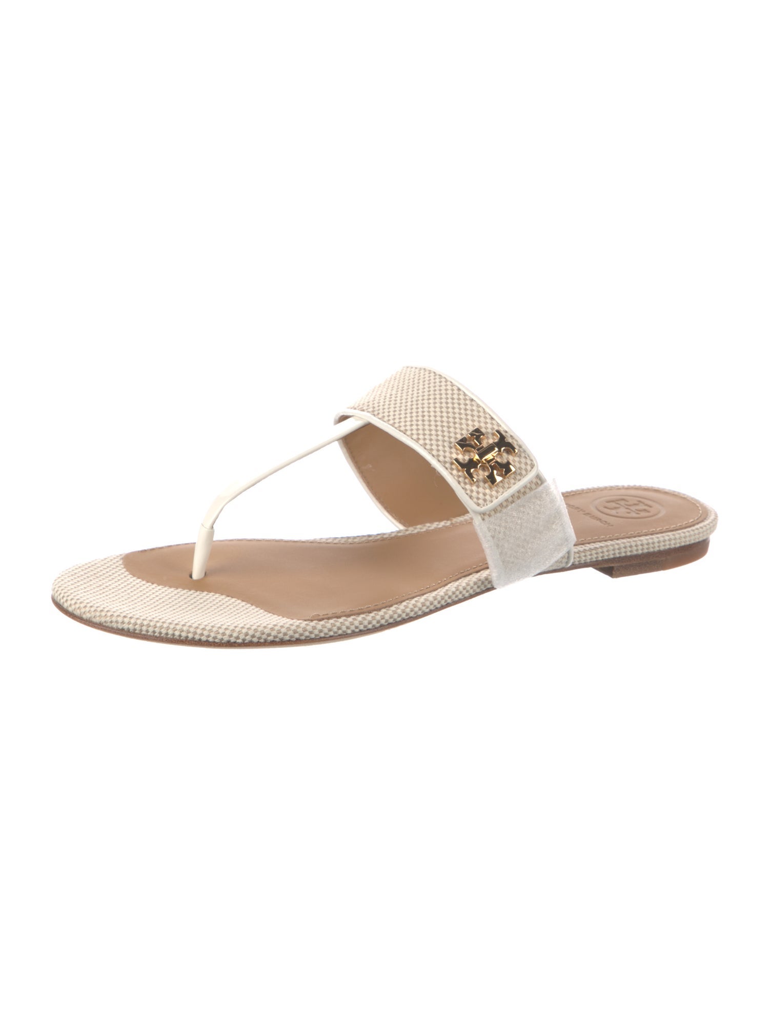 Tory Burch Canvas Flip Flops