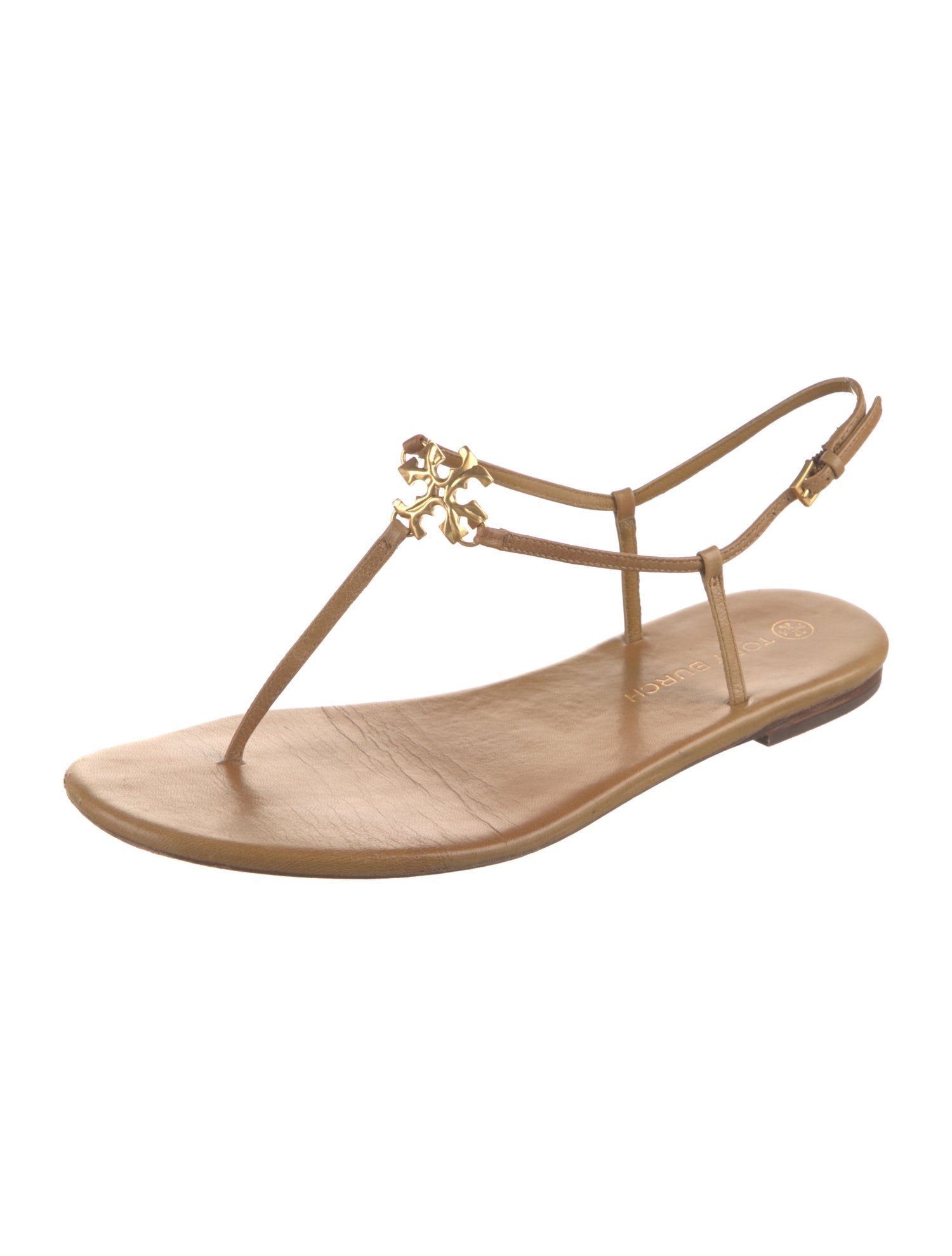 Tory Burch Leather T-Strap Sandals
