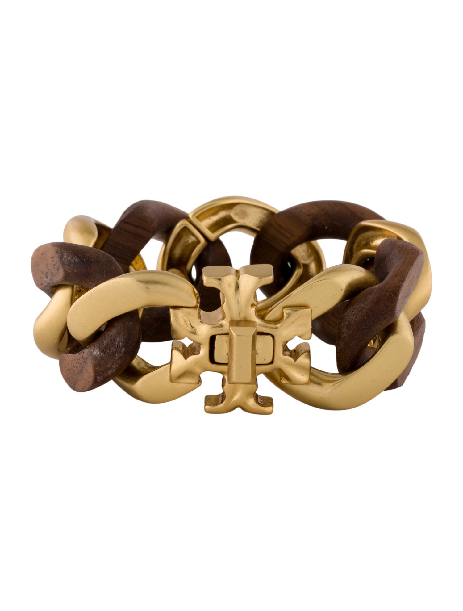 Tory Burch Wood Roxanne Statement Link Bracelet