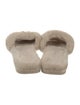 Tory Burch Shearling Crystal Embellishments Slides