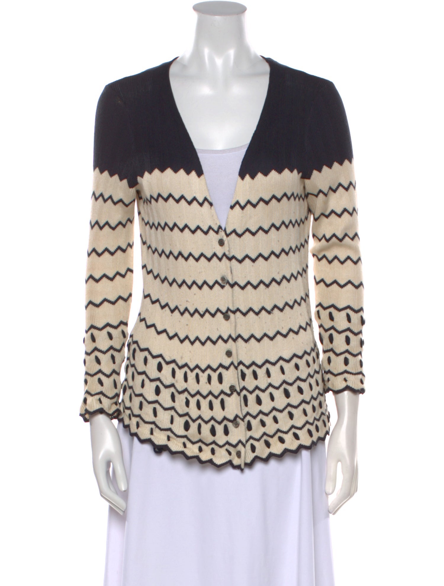 Tory Burch Silk Striped Sweater