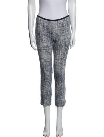 Tory Burch Pants Plaid Print Straight Leg XS