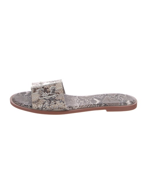 Tory Burch Leather Animal Print Slides